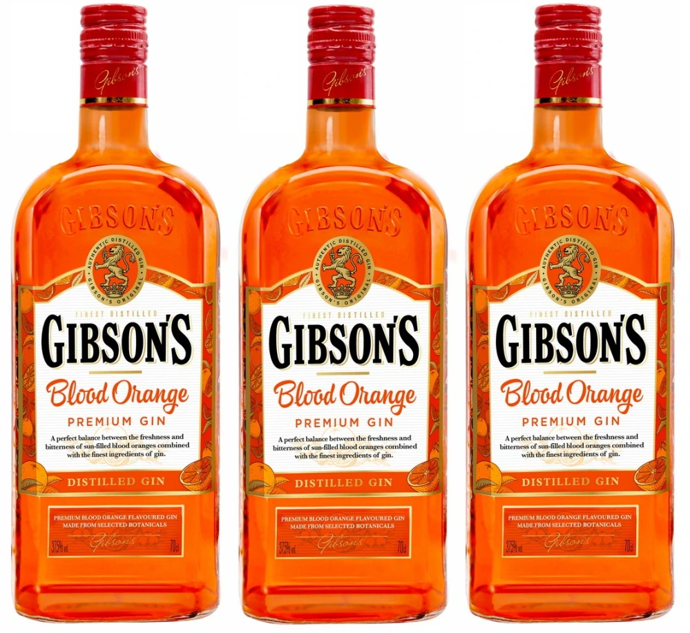 Výhodný balíček 3 ks Gibson's Blood Orange Gin 37,5% 0,7 l