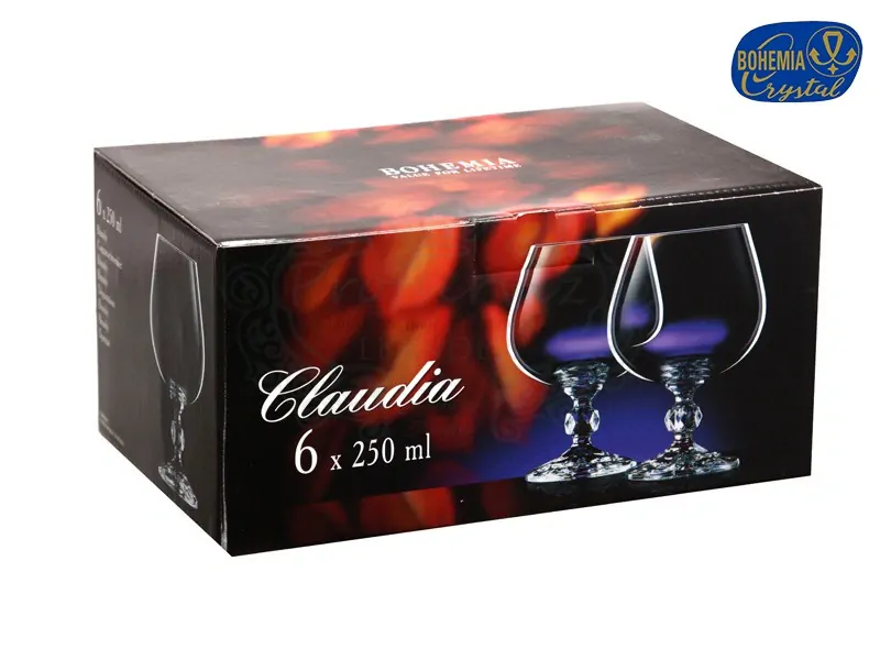 Crystalex sklenice na Brandy a Koňak Claudia 250 ml