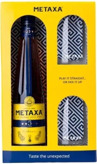 Metaxa 5* 38% 0,7l + 2 skleničky