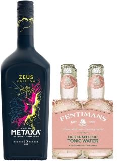 Metaxa Zeus 12* 40% 0,7l Limitovaná edice +  Fentimans Pink Grapefruit Tonic 4x 0,2l ZDARMA