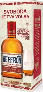 Heffron 5YO Bourbon Cask 38% 0,5l dárkové balení se skleničkou