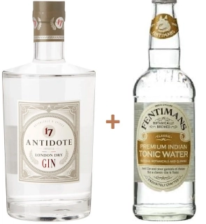 Antidote London Dry Gin 40% 0,7l + Fentimans Premium Indian Tonic 0,5l ZDARMA